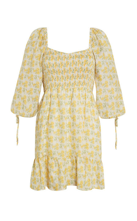 Romina Dahlee Floral Print Linen Mini Dress展示图