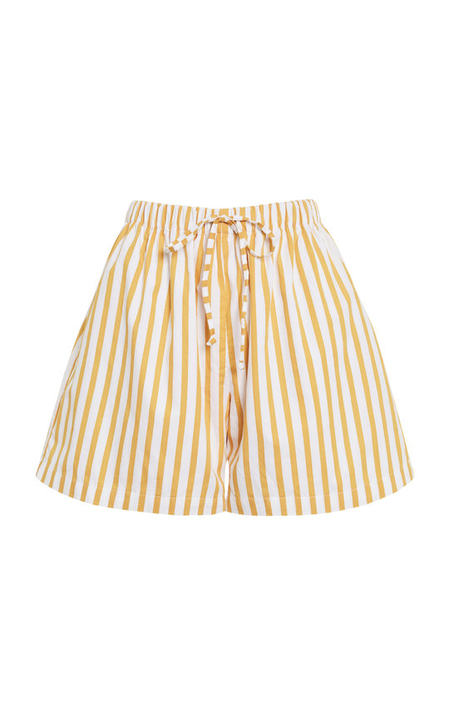 Sereno Martie Striped Cotton Poplin Shorts展示图