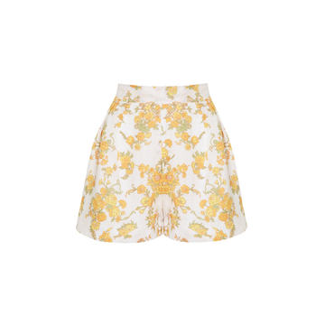 Ondineshort Linen Floral Print Linen Shorts