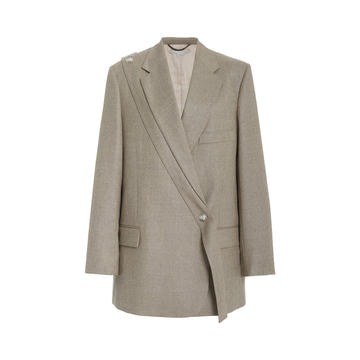 Asymmetric Wool Blazer