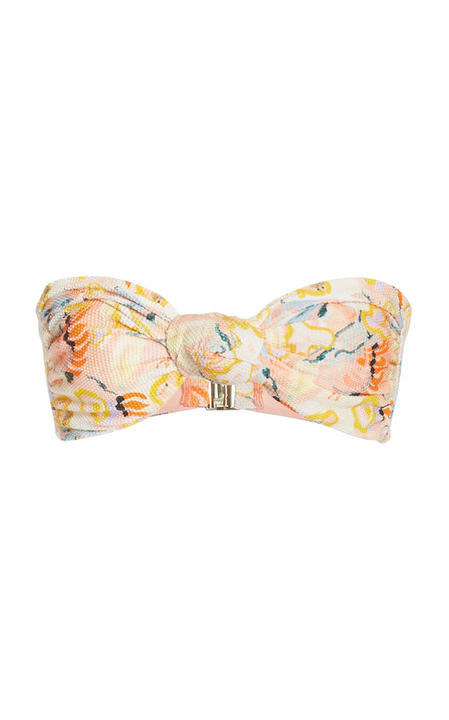 Hunter Floral Knotted Bandeau Bikini Top展示图