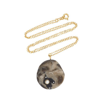 One-Of-A-Kind Temporale 18k Gold Beachstone Necklace
