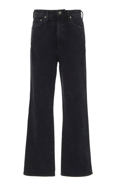 Pinch Waist High-Rise Straight-Leg Jeans展示图