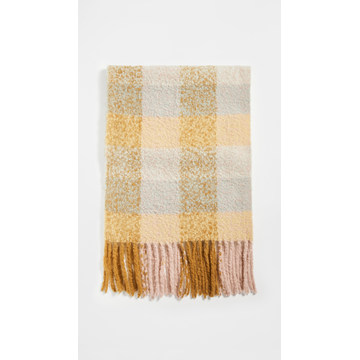 Brushed Oversized Plaid Scarf