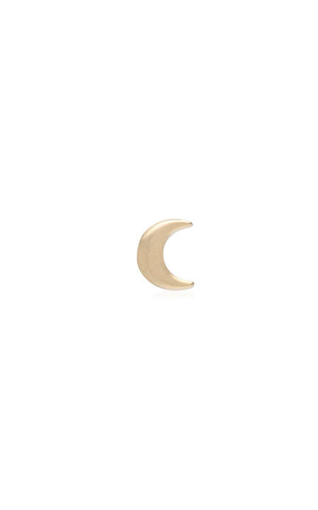 Crescent 14K Yellow Gold Single Earring展示图