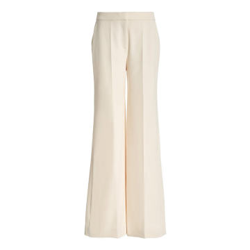Stretch Crepe Wide-Leg Trousers