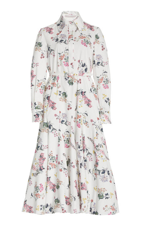 Marion Floral-Printed Cotton Midi Dress展示图