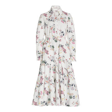 Marion Floral-Printed Cotton Midi Dress