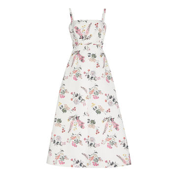 Felipe Botanical-Printed Taffeta Faile A-Line Dress