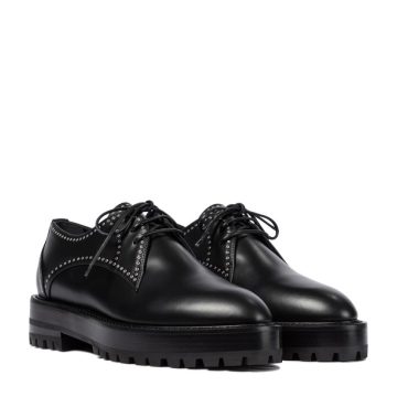 Studded leather Derby shoes