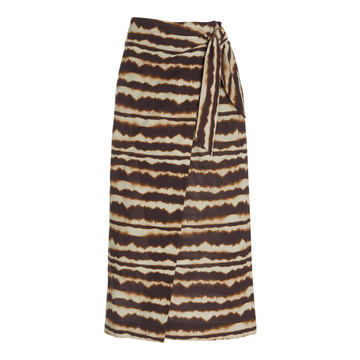 Randi Cotton-Crepe Gauze Wrap Skirt