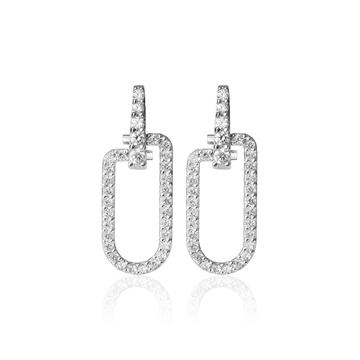 18K White Gold Reine Earrings