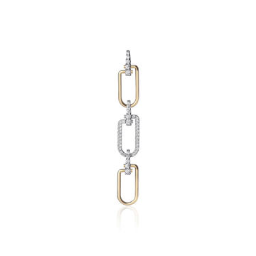 18K Yellow & White Gold Reine Earring