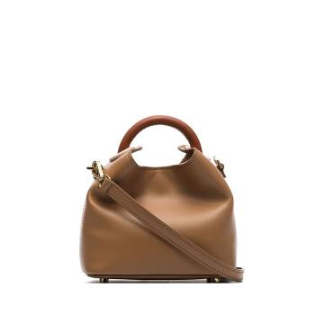 Brown Madeleine mini leather tote bag