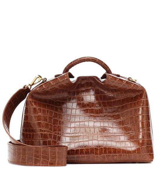 Raisin croc-effect shoulder bag展示图