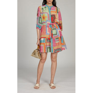 Tyra Patchwork Silk Dress