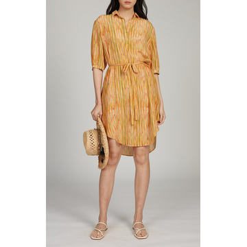 Tammy Printed Silk Shirt Dress