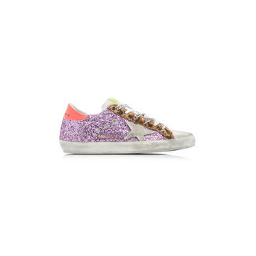 Superstar Low-Rise Glittered Suede Sneakers