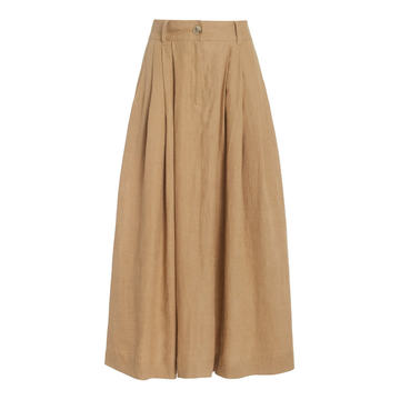 Tulay Woven-Hemp Maxi Skirt