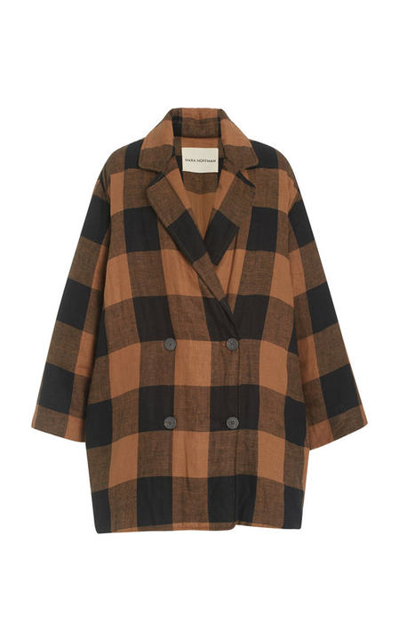 Clem Woven-Cotton Plaid Coat展示图