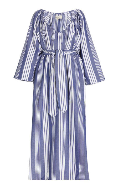 Luz Striped Cotton-Blend Maxi Dress展示图