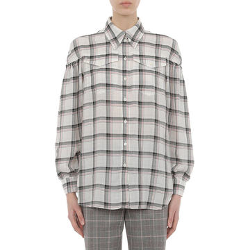 Tartan Tencel Button-Up Shirt