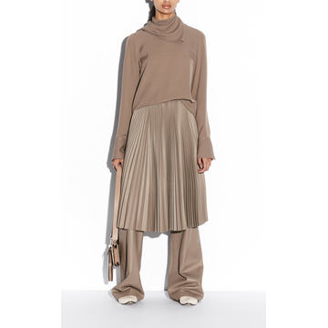 Morissey Soft Wool Granit Wide-Leg Pants