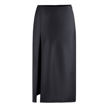 Vlada Slit Satin Midi Skirt