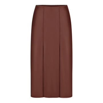 Zhenia Double-Slit Satin Skirt