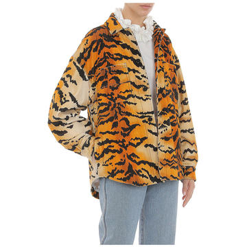 Cotton Tiger Print Shirt Jacket