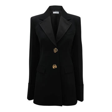 Button-Detailed Wool Blazer