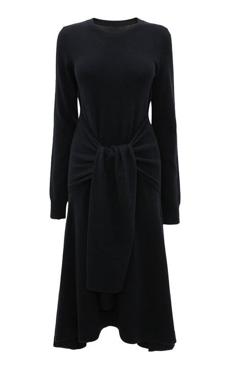 Belted Wool Midi Dress展示图