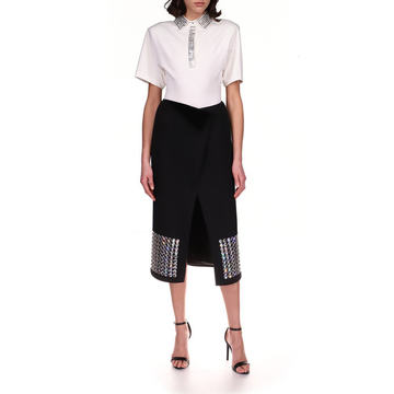 Plexi Circles Midi Skirt