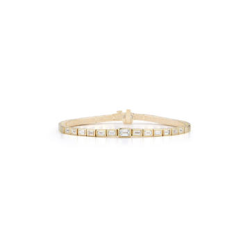 18K Yellow Gold Prive Luxe Gold & Diamond Baguette Bracelet