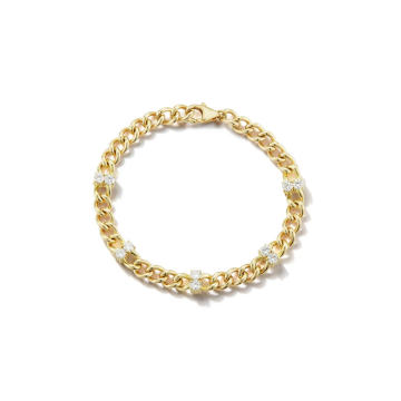 18K Yellow Gold Toujours Large Curb Link Diamond Bracelet