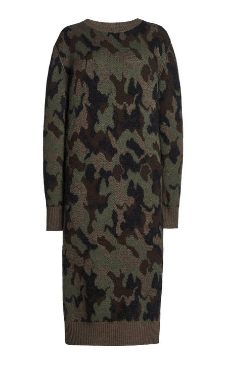 Camo Knit Midi Dress展示图