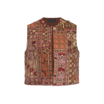 Embroidered Quinn Cotton Vest