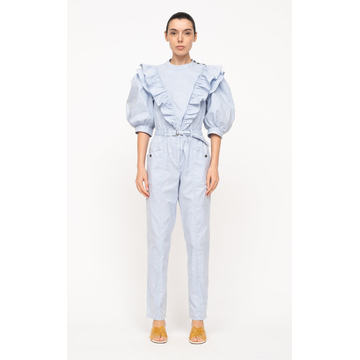 Maura Acid-Wash Denim Jumpsuit