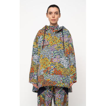 Enora Floral-Printed Hooded Shell Jacket