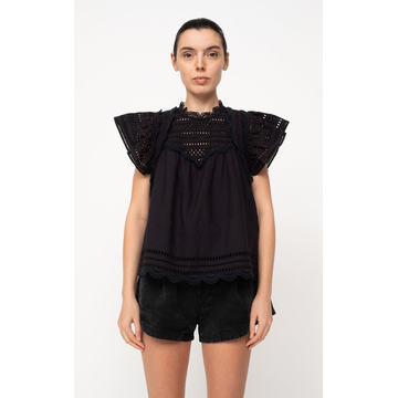 Lina Eyelet Cotton Top