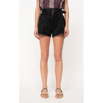 Evelina Belted Cotton Shorts