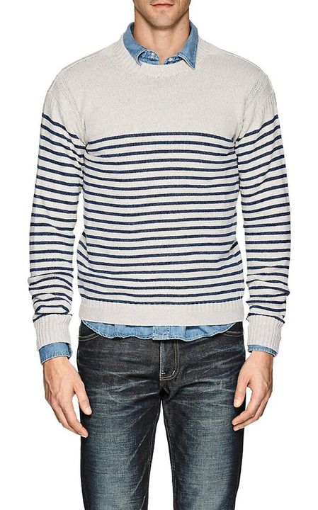 Breton-Striped Cotton-Linen Sweater展示图