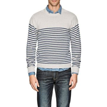 Breton-Striped Cotton-Linen Sweater