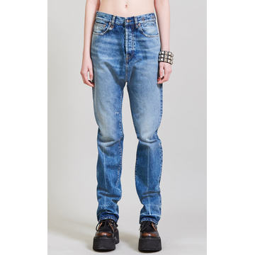 Rigid Low-Rise Straight-Leg Jeans