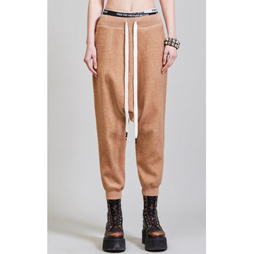 Oversized Drawstring Cotton-Blend Sweatpants