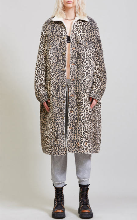 Leopard Cotton-Blend Coat展示图
