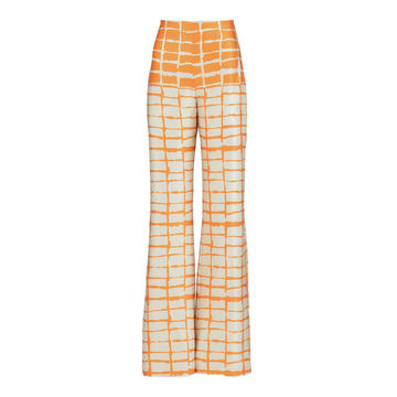 Como Striped Silk Wide-Leg Pants