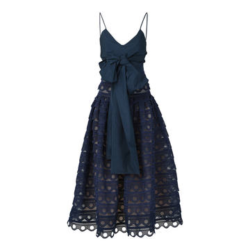 Potenza Eyelet-Detailed Taffeta Dress