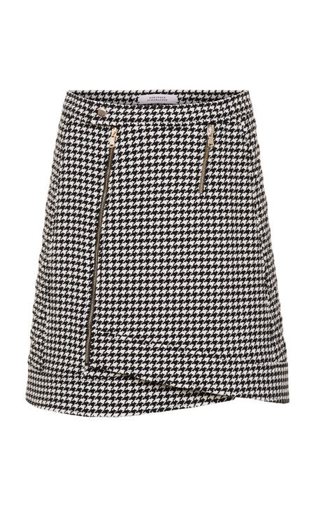 Graphic Softness Houndstooth Virgin Wool Skirt展示图