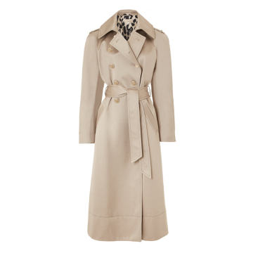 Bruton Belted Cotton-Blend Long Trench Coat
